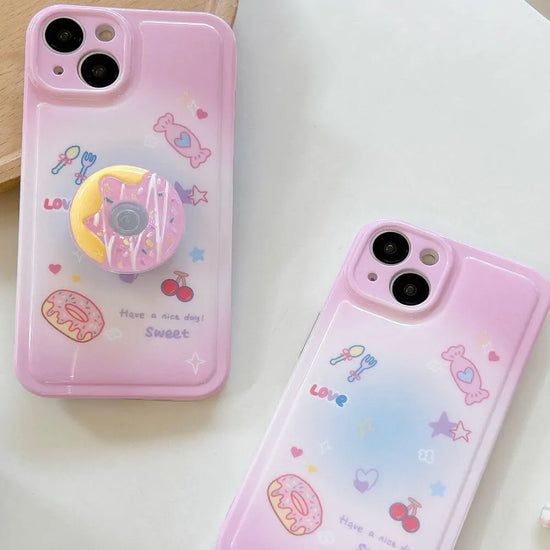 Donut Grip Case With Pop Socket