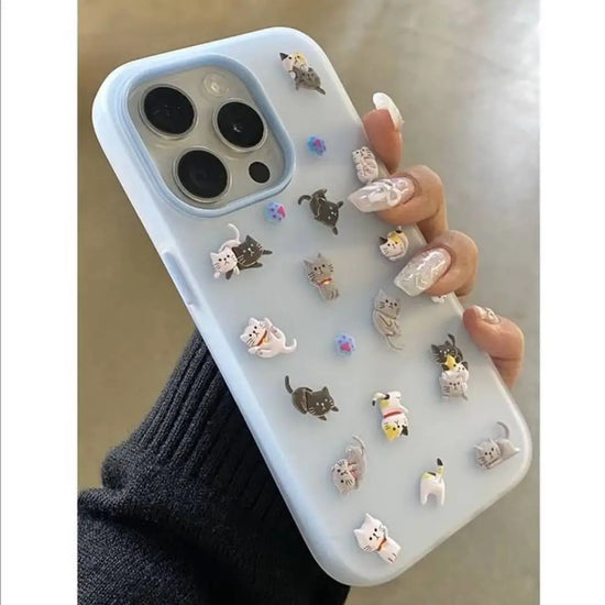 iPhone Funny Cat Sticker Case