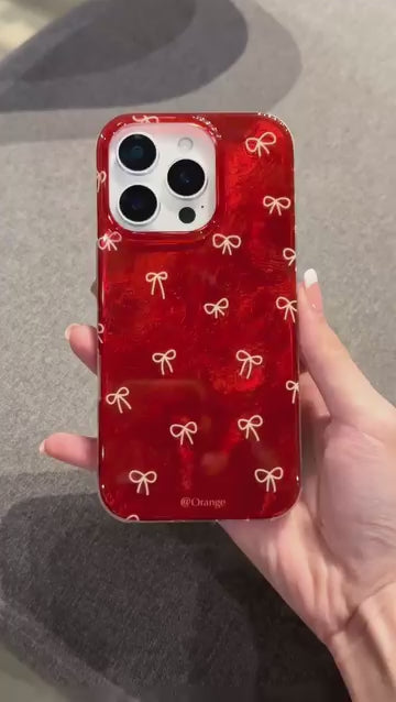 Cherry Red Glossy Bow Case