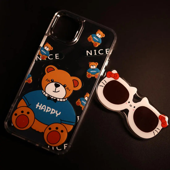 Happy Teddy Mirror Case
