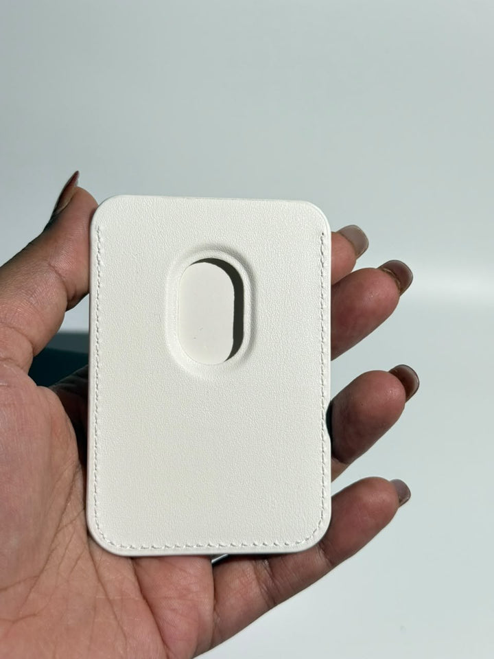 Burgundy Chill MagSafe Wallet – Ivory Bold Typography Card Holder
