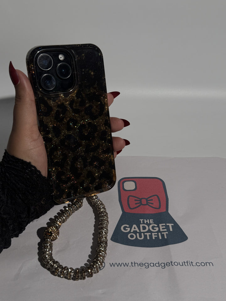 Midnight Gold Leopard Sparkle Case