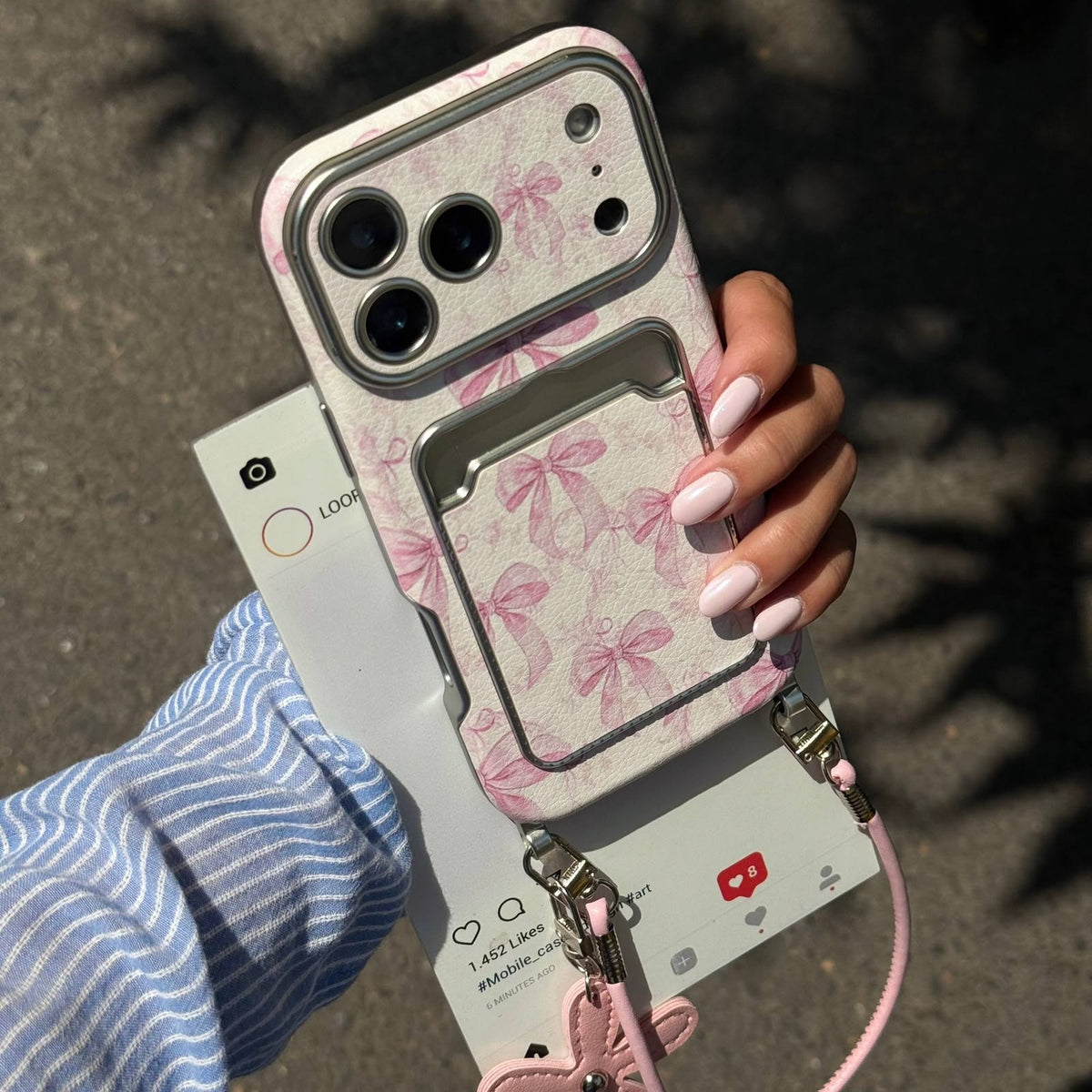 Romantic Pink Ribbon iPhone Case