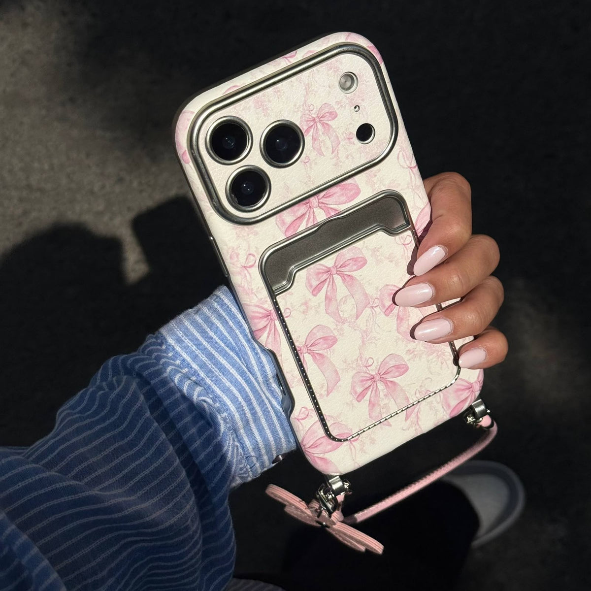 Romantic Pink Ribbon iPhone Case