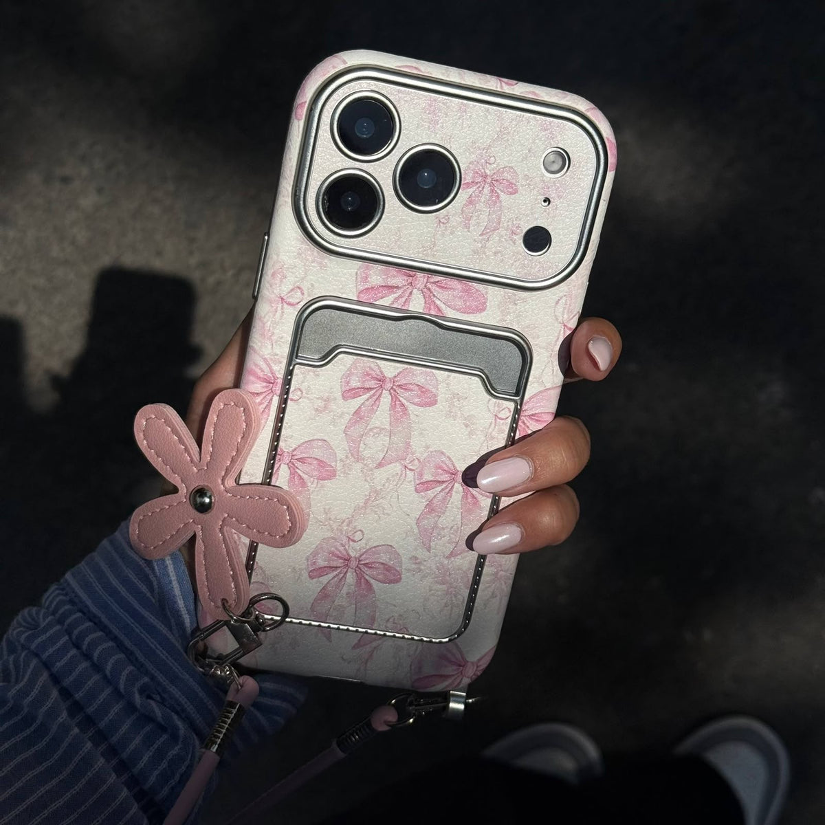Romantic Pink Ribbon iPhone Case