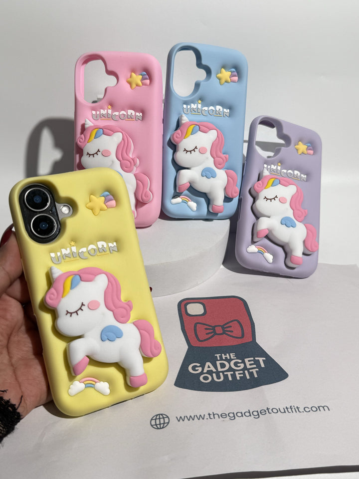 Cute 3D Unicorn iPhone Case