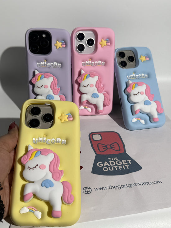 Cute 3D Unicorn iPhone Case