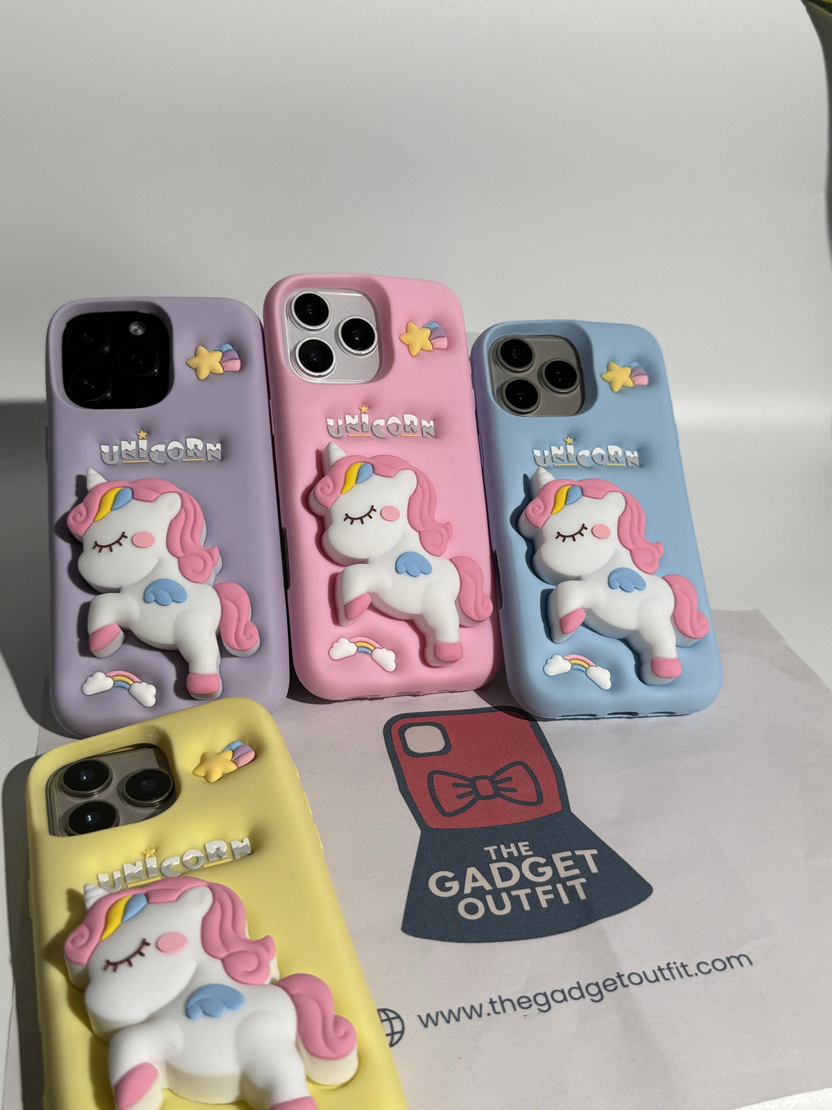 Cute 3D Unicorn iPhone Case