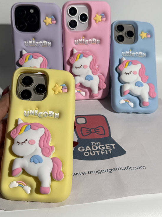 Cute 3D Unicorn iPhone Case