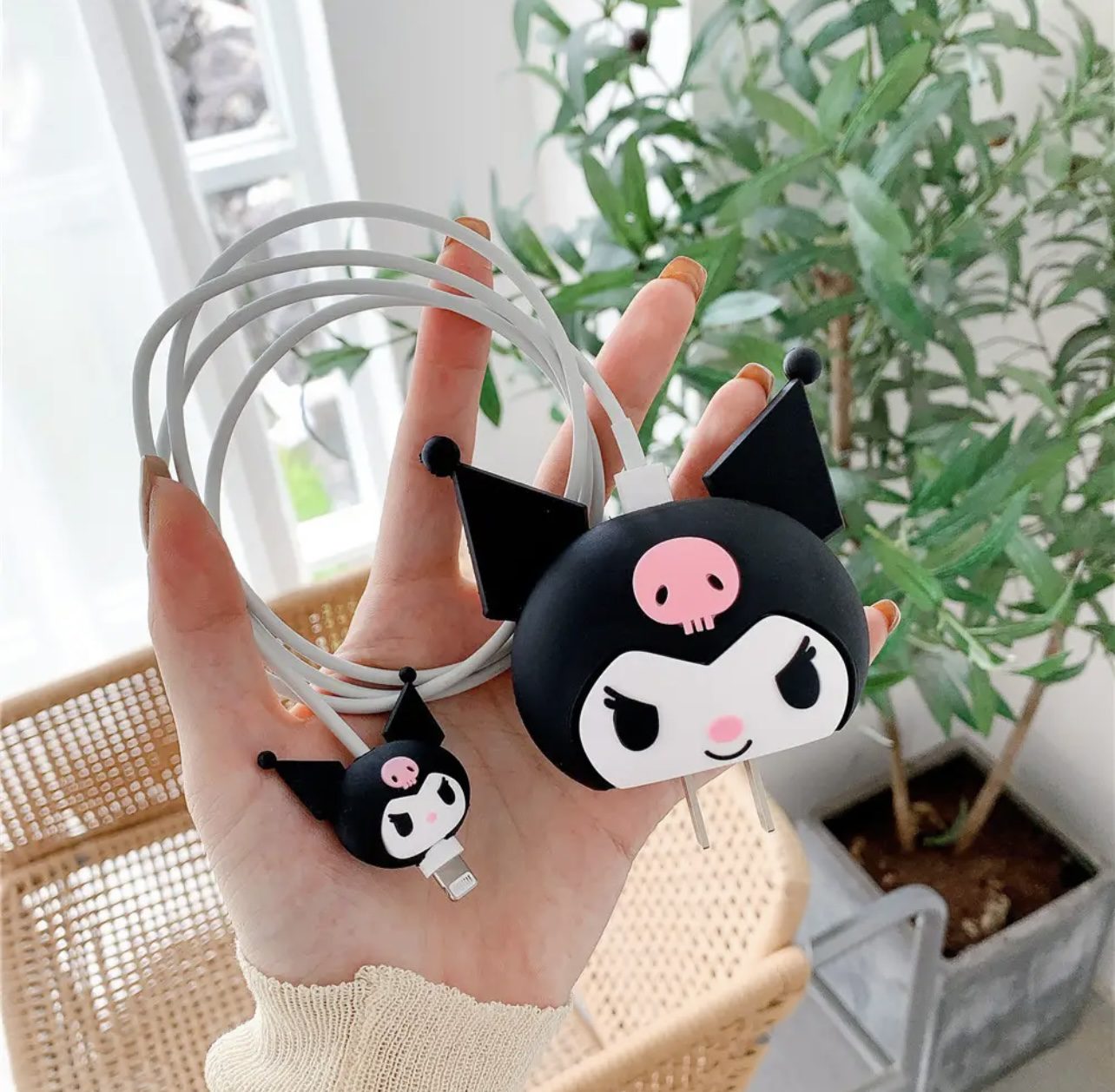 Iphone Charger Case Cover - Kuromi - The Gadget Oufit