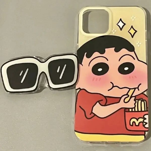 Red Shinchan Case With Pop Socket