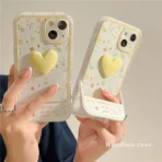 Yellow Heart Phone Stand Case