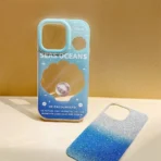 Sea Ocean Shimmer Case With Pendant Charm