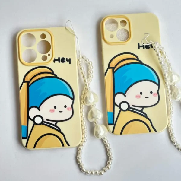 Cute Girl Hey Case With Pendant Charm