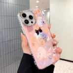 Funny Cat Holographic Case With Camera Rings