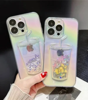 Holographic Glass Sprinkle Diamonds Case