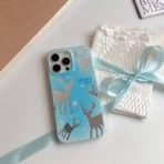 Holographic Deer Case With Pendant Charm