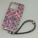 Pink Pastel Colour Ribbon Case With Pendant Charm