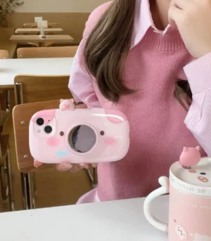 Adorable Piggy Camera Phone Case