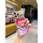 Holographic Barbie Rainbow Heart With Camera Ring