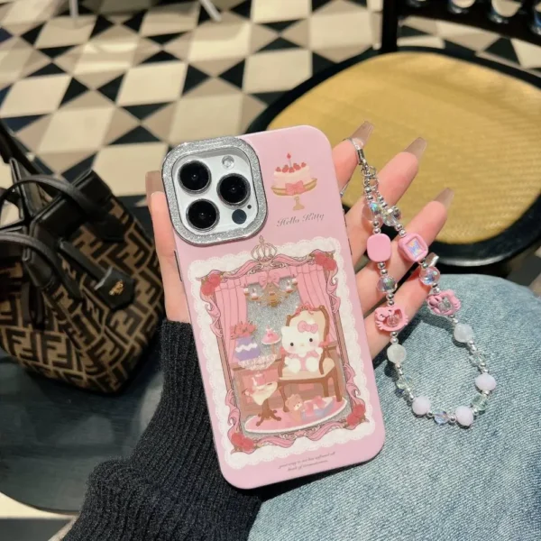 Princess Kitty Shimmer Case With Pendant Charm