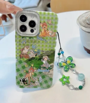 Bambi Family camera Shimmer Case With Pendant Charm