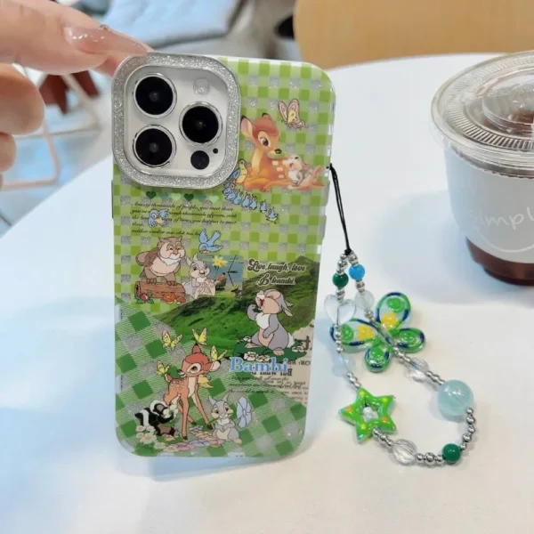 Bambi Family camera Shimmer Case With Pendant Charm