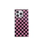 Rectangular 3D Pink And Black Square Shape Case