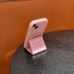 iPhone Fold Stand Case Heart and Ribbon