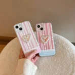 Cute Hologram Translucent Heart Pendant Case