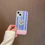 Cute Hologram Translucent Heart Pendant Case