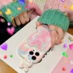 Pink Falling Glitter Bunny Fantasy Case