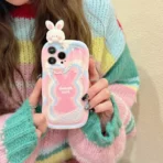 Pink Falling Glitter Bunny Fantasy Case