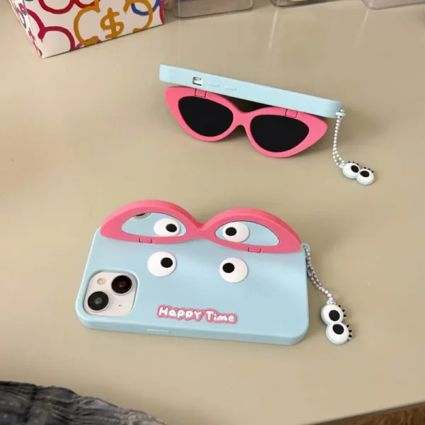 Cartoon Sunglasses Character Phone Case