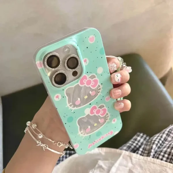 Hello Kitty Pastel Green 3D Case With Beaded Strap