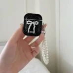 Pearl Bow AirPods Case with Keychain