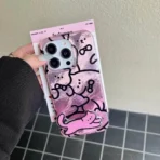 Pink Graffiti Cats Stand Case