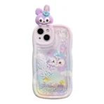 Stella Bunny Falling Glitter Liquid Case