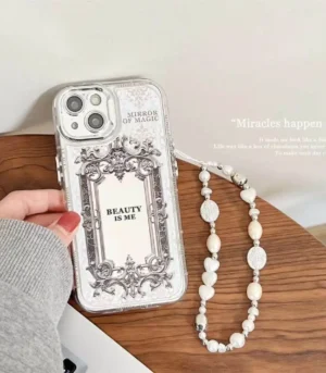 Beauty is Me Mirror Case with Pendant Charm