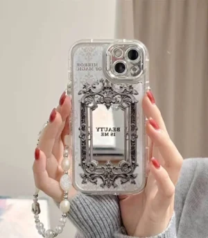 Beauty is Me Mirror Case with Pendant Charm