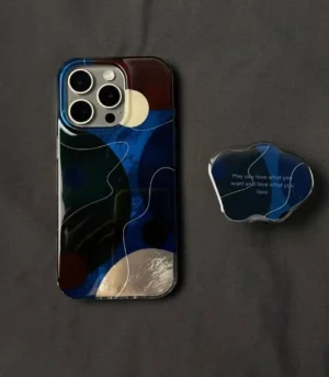 Celestial Harmony Grip Case with Unique Pop Socket