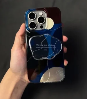 Celestial Harmony Grip Case with Unique Pop Socket