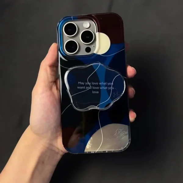 Celestial Harmony Grip Case with Unique Pop Socket