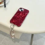 Ruby Luxe Leopard Case with Pendant Charm