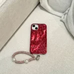 Ruby Luxe Leopard Case with Pendant Charm