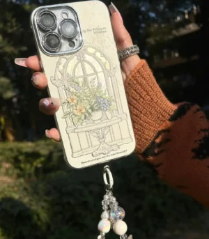 3D Princess Window Case with Pendant Charm