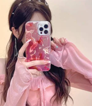 Blush Petal Glossy Phone Case