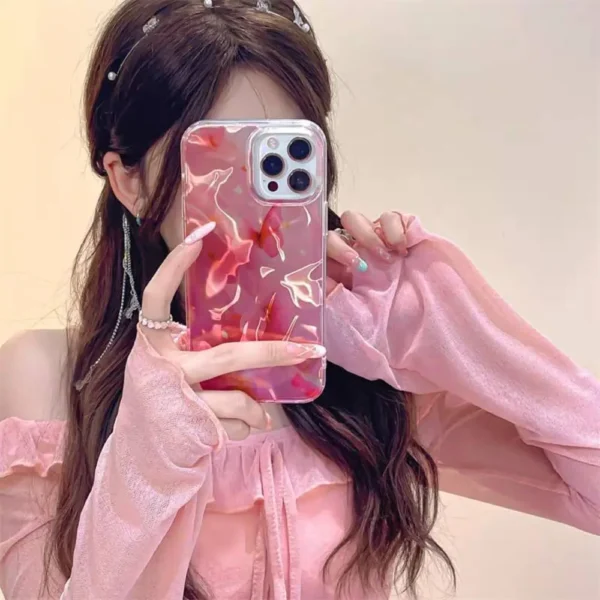 Blush Petal Glossy Phone Case