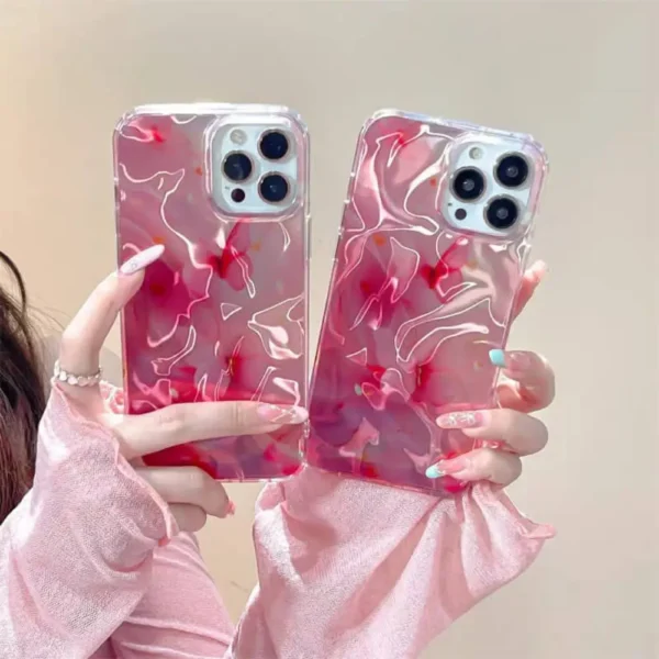 Blush Petal Glossy Phone Case