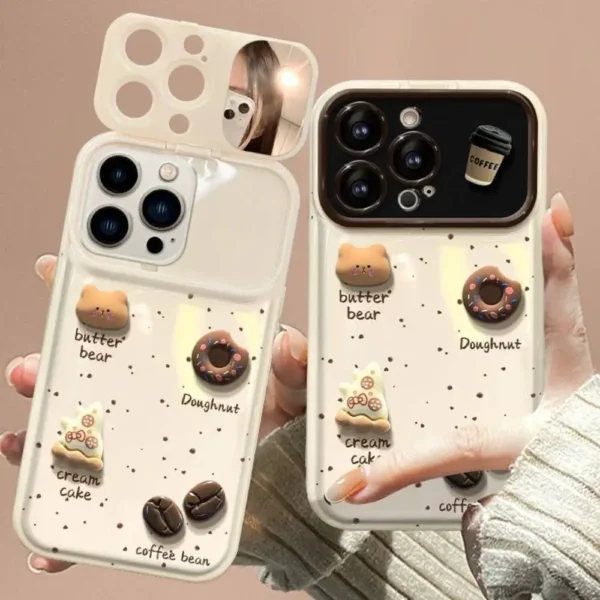 Butter Bear Dessert Flip Mirror Case